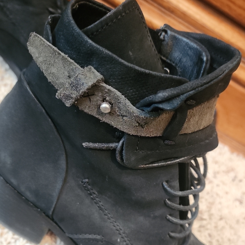 Dolce Vita Dixie Lace Up Black Ankle Boots 6 - Picture 5 of 10